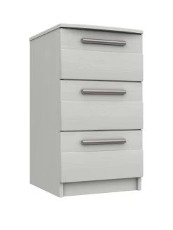 One Call Taylor Ready Assembled 3 Drawer Bedside Chest 8 One Call Taylor Ready Assembled 3 Drawer Bedside Chest -Home Comprehensive Q9QWM SQ3 0000000013 WHITE SLa