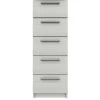 One Call Taylor Ready Assembled 5 Drawer Tall Boy 2 One Call Taylor Ready Assembled 5 Drawer Tall Boy -Home Comprehensive Q9QWN SQ1 0000000013 WHITE SLf