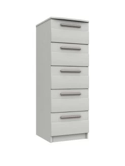 One Call Taylor Ready Assembled 5 Drawer Tall Boy 8 One Call Taylor Ready Assembled 5 Drawer Tall Boy -Home Comprehensive Q9QWN SQ3 0000000013 WHITE SLa