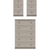 One Call Reid 3 Piece Ready Assembled Package - 5 Drawer Chest And 2 Bedside Cabinets 2 One Call Reid 3 Piece Ready Assembled Package - 5 Drawer Chest And 2 Bedside Cabinets -Home Comprehensive Q9QYD SQ1 0000000179 TAUPE SLf