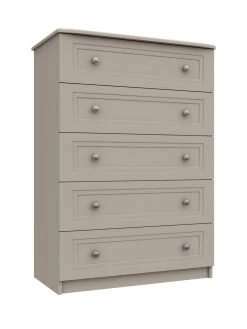 One Call Reid Ready Assembled 5 Drawer Chest 12 One Call Reid Ready Assembled 5 Drawer Chest -Home Comprehensive Q9QYJ SQ5 0000000179 TAUPE SLd1