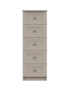 One Call Reid Ready Assembled 5 Drawer Tall Boy