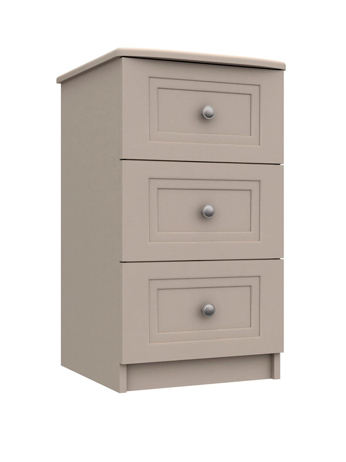 One Call Reid Ready Assembled 3 Drawer Bedside Chest 5 One Call Reid Ready Assembled 3 Drawer Bedside Chest - Image 3