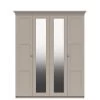 One Call Reid Part Assembled 4 Door Mirrored Wardrobe -Home Comprehensive Q9R6E SQ1 0000000179 TAUPE SLf