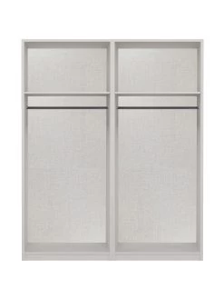 One Call Reid Part Assembled 4 Door Mirrored Wardrobe -Home Comprehensive Q9R6E SQ5 0000000179 TAUPE SLd1
