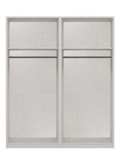 One Call Smyth Part Assembled 4 Door Mirrored Wardrobe 13 One Call Smyth Part Assembled 4 Door Mirrored Wardrobe -Home Comprehensive Q9V6L SQ6 0000014757 DARK GREY TAUPE SLd2