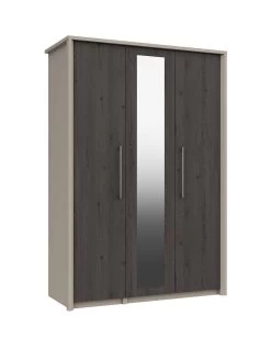 One Call Smyth Part Assembled 3 Door Mirrored Wardrobe 10 One Call Smyth Part Assembled 3 Door Mirrored Wardrobe -Home Comprehensive Q9VFK SQ3 0000014757 DARK GREY TAUPE SLa