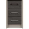 One Call Smyth Ready Assembled 3 Drawer Bedside Chest -Home Comprehensive Q9VFL SQ1 0000014757 DARK GREY TAUPE SLf