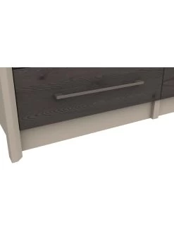 One Call Smyth Ready Assembled 3 Drawer Bedside Chest -Home Comprehensive Q9VFL SQ4 0000014757 DARK GREY TAUPE SLd