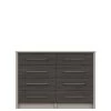 One Call Smyth Ready Assembled 4 + 4 Drawer Chest -Home Comprehensive Q9VHR SQ1 0000014757 DARK GREY TAUPE SLf