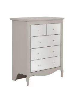 Very Home Sandy Mirrored 3 + 2 Drawer Chest -Home Comprehensive QAYFW SQ3 0000014410 GREY MIRROR SLa