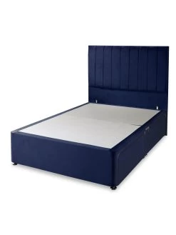 Shire Beds Liberty Velvet Divan Headboard - Navy 11 Shire Beds Liberty Velvet Divan Headboard - Navy -Home Comprehensive QDDJR SQ5 0000000048 NAVY SLd1