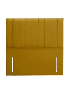 Shire Beds Liberty Velvet Divan Padded Headboard - Ochre -Home Comprehensive QDDJV SQ4 0000001323 OCHRE SLd