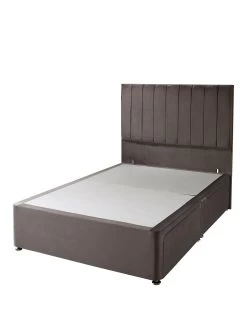 Shire Beds Liberty Velvet Divan Headboard - Grey -Home Comprehensive QDDJX SQ3 0000000005 GREY SLa