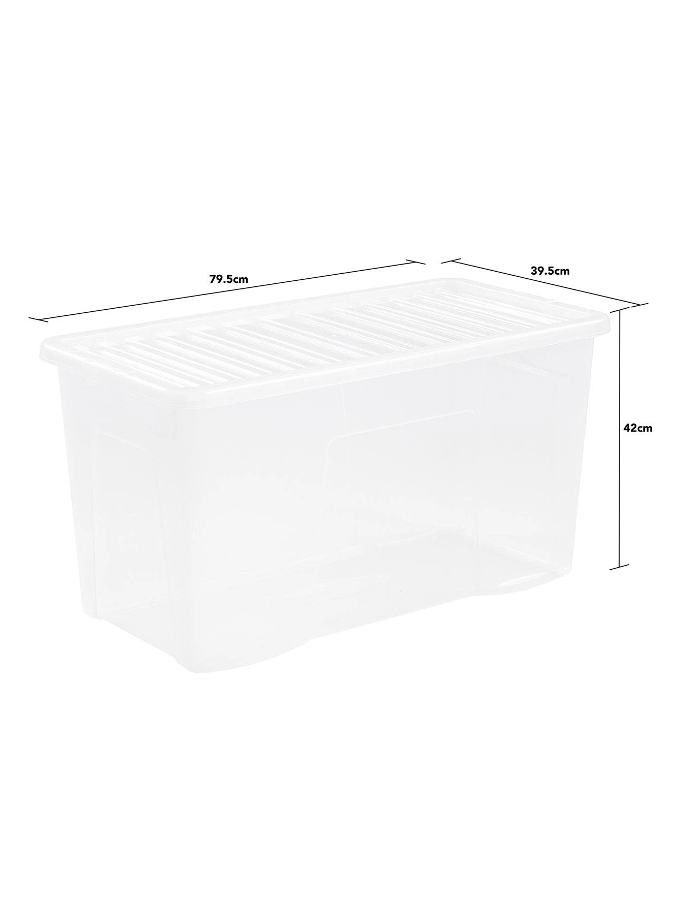 Wham Set Of 2 Clear Crystal Plastic Storage Boxes 4 Wham Set Of 2 Clear Crystal Plastic Storage Boxes - Image 2