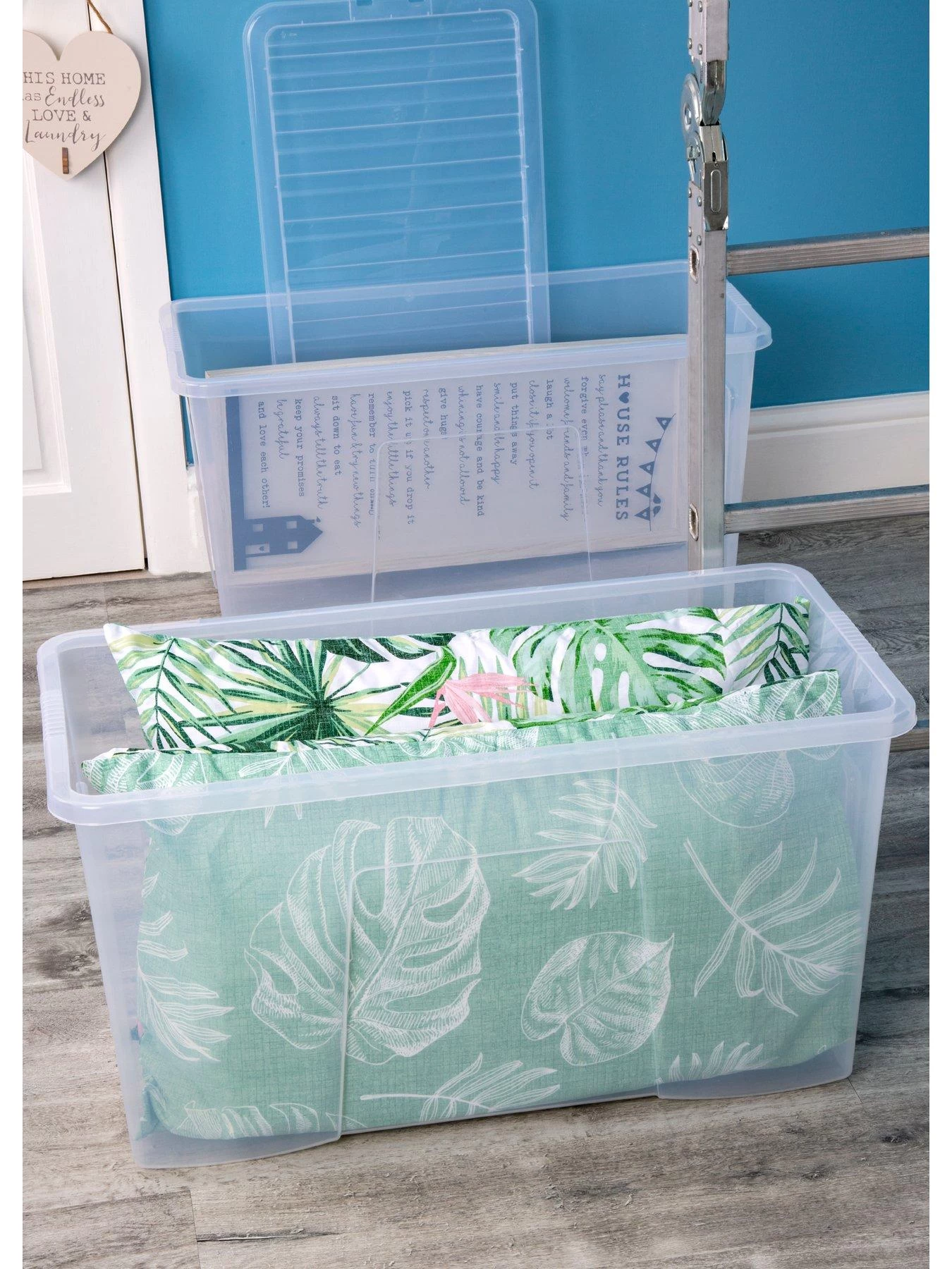 Wham Set Of 2 Clear Crystal Plastic Storage Boxes 5 Wham Set Of 2 Clear Crystal Plastic Storage Boxes - Image 3