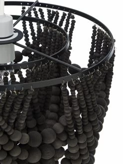 Very Home Miller Wooden Bead Easy Fit Ceiling Light -Home Comprehensive QDW4U SQ4 0000000004 BLACK SLd1