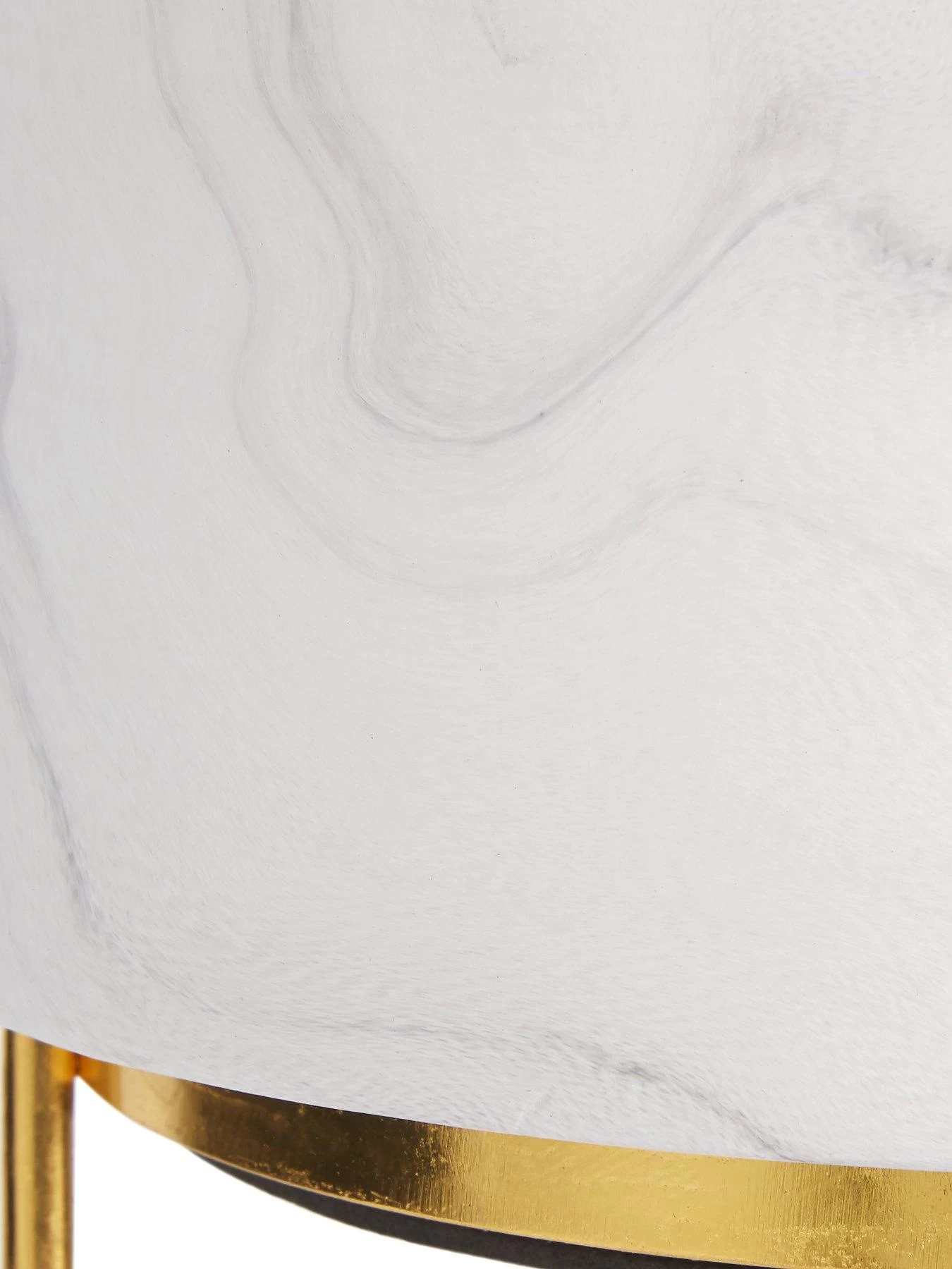 Marble-Effect Standing Planter With Metallic Rim 7 Marble-Effect Standing Planter With Metallic Rim - Image 5