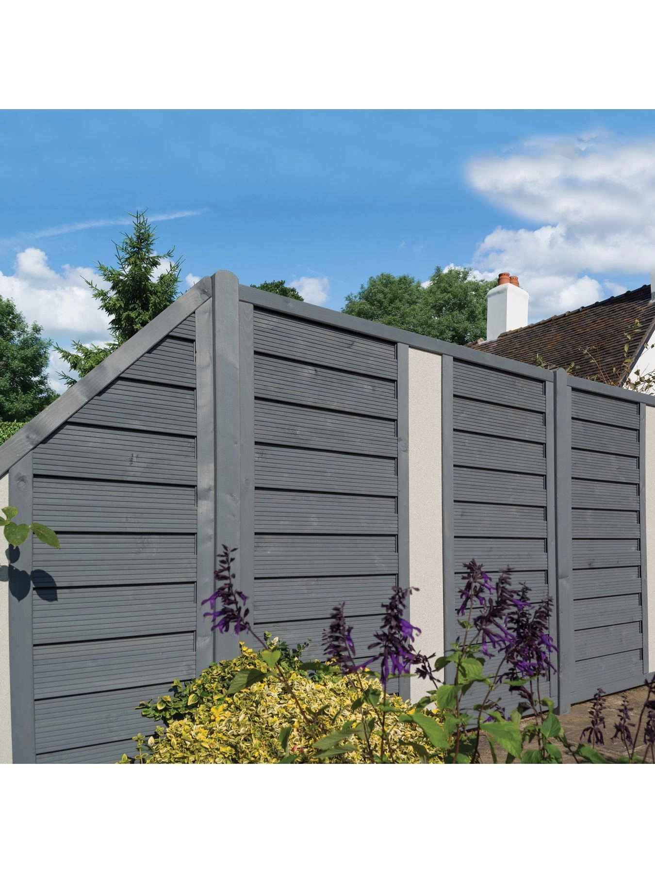 Rowlinson 6x3 Angled Palermo Screen Solid Infill 3pk 4 Rowlinson 6x3 Angled Palermo Screen Solid Infill 3pk - Image 2