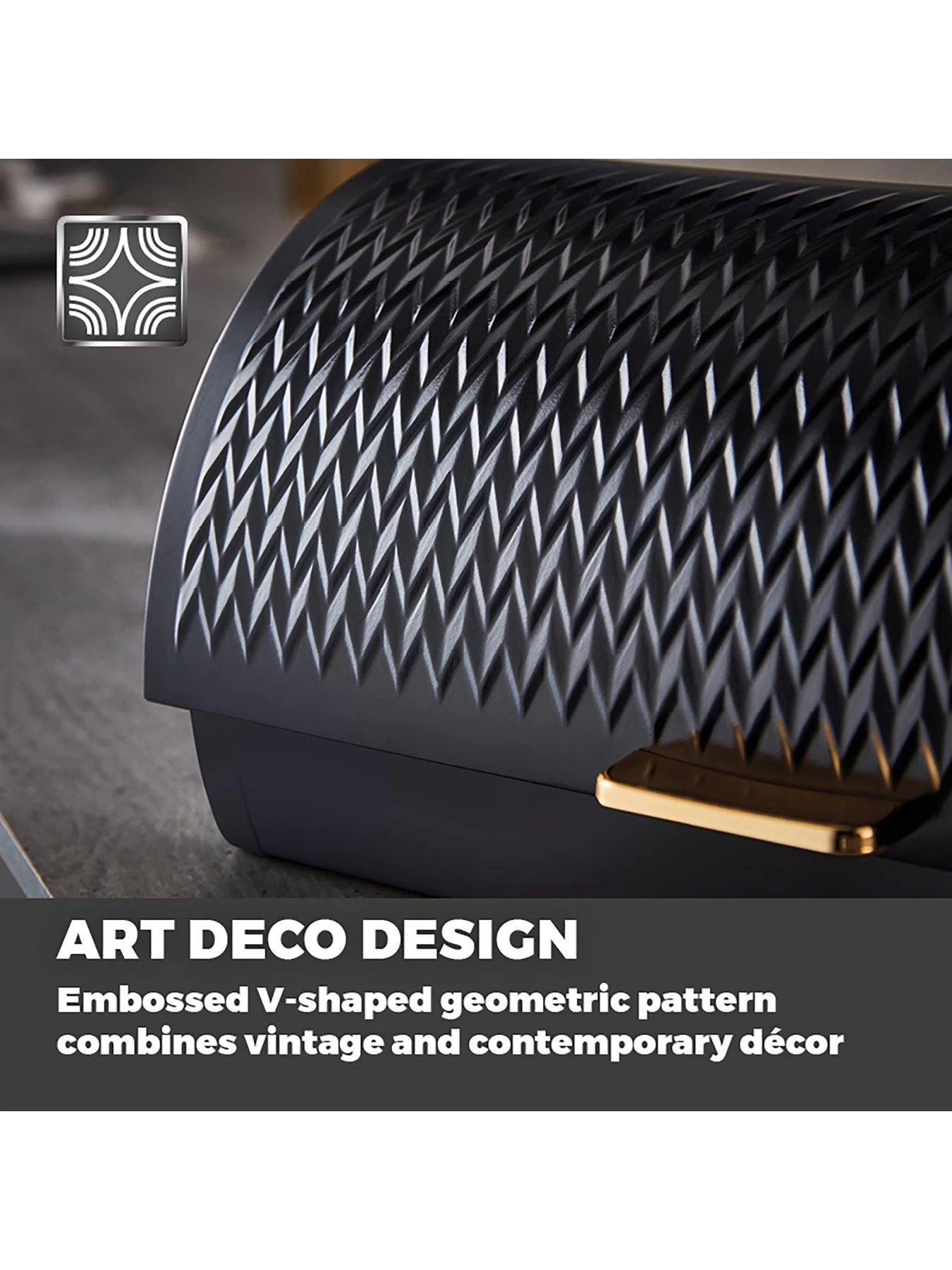 Tower Empire Bread Bin – Black 5 Tower Empire Bread Bin – Black - Image 3