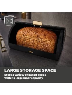 Tower Empire Bread Bin – Black 11 Tower Empire Bread Bin – Black -Home Comprehensive QF6AE SQ4 0000000004 BLACK SLd2