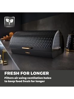 Tower Empire Bread Bin – Black 12 Tower Empire Bread Bin – Black -Home Comprehensive QF6AE SQ5 0000000004 BLACK SLd3