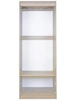 SWIFT Halton Ready Assembled 2 Drawer, 2 Door Wardrobe - FSC® Certified -Home Comprehensive QFVPQ SQ7 0000000558 DARK OAK DGy