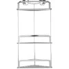 Croydex Stick ‘N’ Lock Three-Tier Corner Basket -Home Comprehensive QGG9K SQ1 0000000035 SILVER SLf