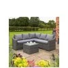 Rowlinson Bunbury Corner Set Grey Weave