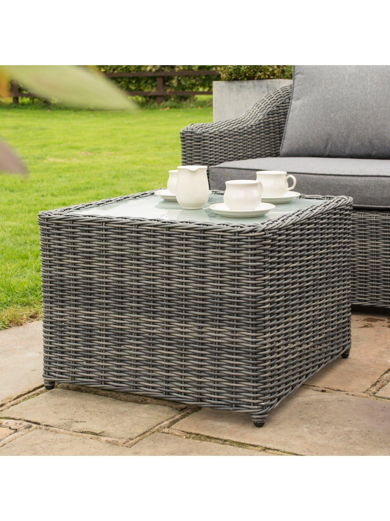 Rowlinson Bunbury Corner Set Grey Weave 4 Rowlinson Bunbury Corner Set Grey Weave - Image 2