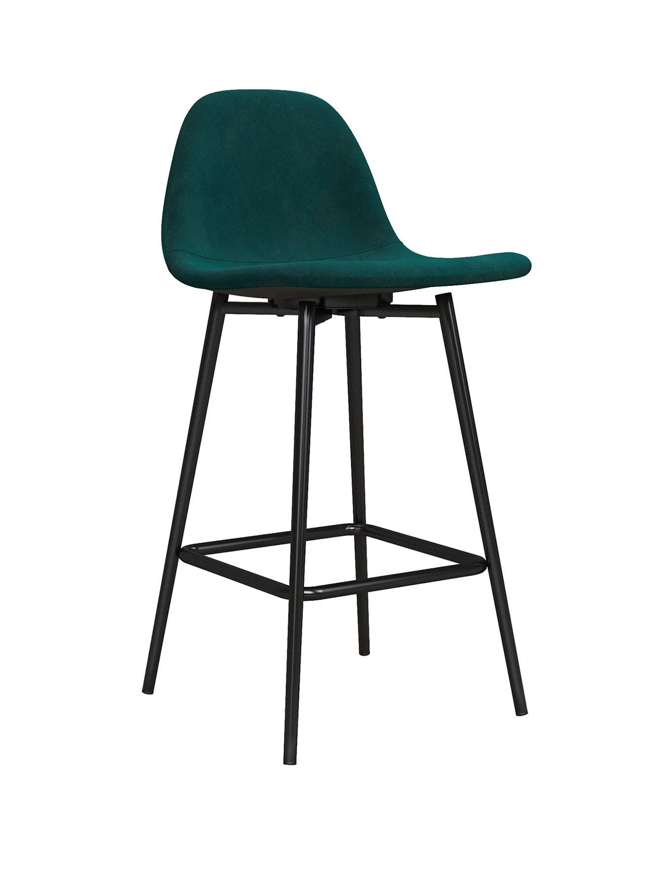 Dorel Home Calvin Velvet Bar Stool- Green 3 Dorel Home Calvin Velvet Bar Stool- Green