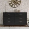 CosmoLiving By Cosmopolitan Westerleigh 6 Drawer Chest - Black/Gold -Home Comprehensive QKAMH SQ1 0000000078 BLACK GOLD RSr