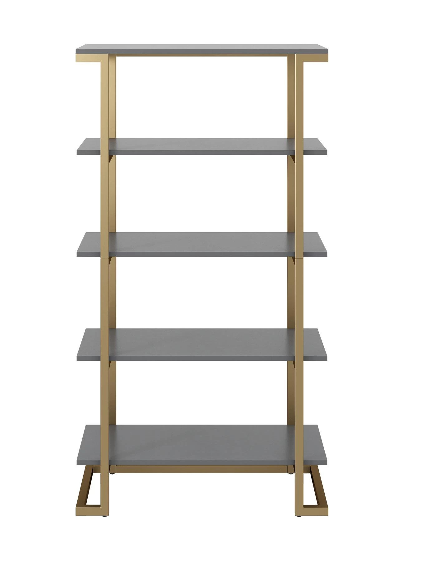 CosmoLiving By Cosmopolitan Camila Bookcase - Grey/Gold 3 CosmoLiving By Cosmopolitan Camila Bookcase - Grey/Gold