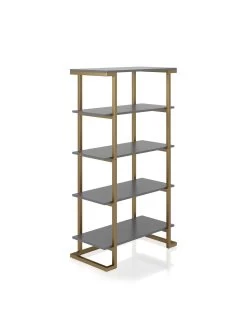 CosmoLiving By Cosmopolitan Camila Bookcase - Grey/Gold 11 CosmoLiving By Cosmopolitan Camila Bookcase - Grey/Gold -Home Comprehensive QKG9D SQ5 0000000005 GREY SLd2