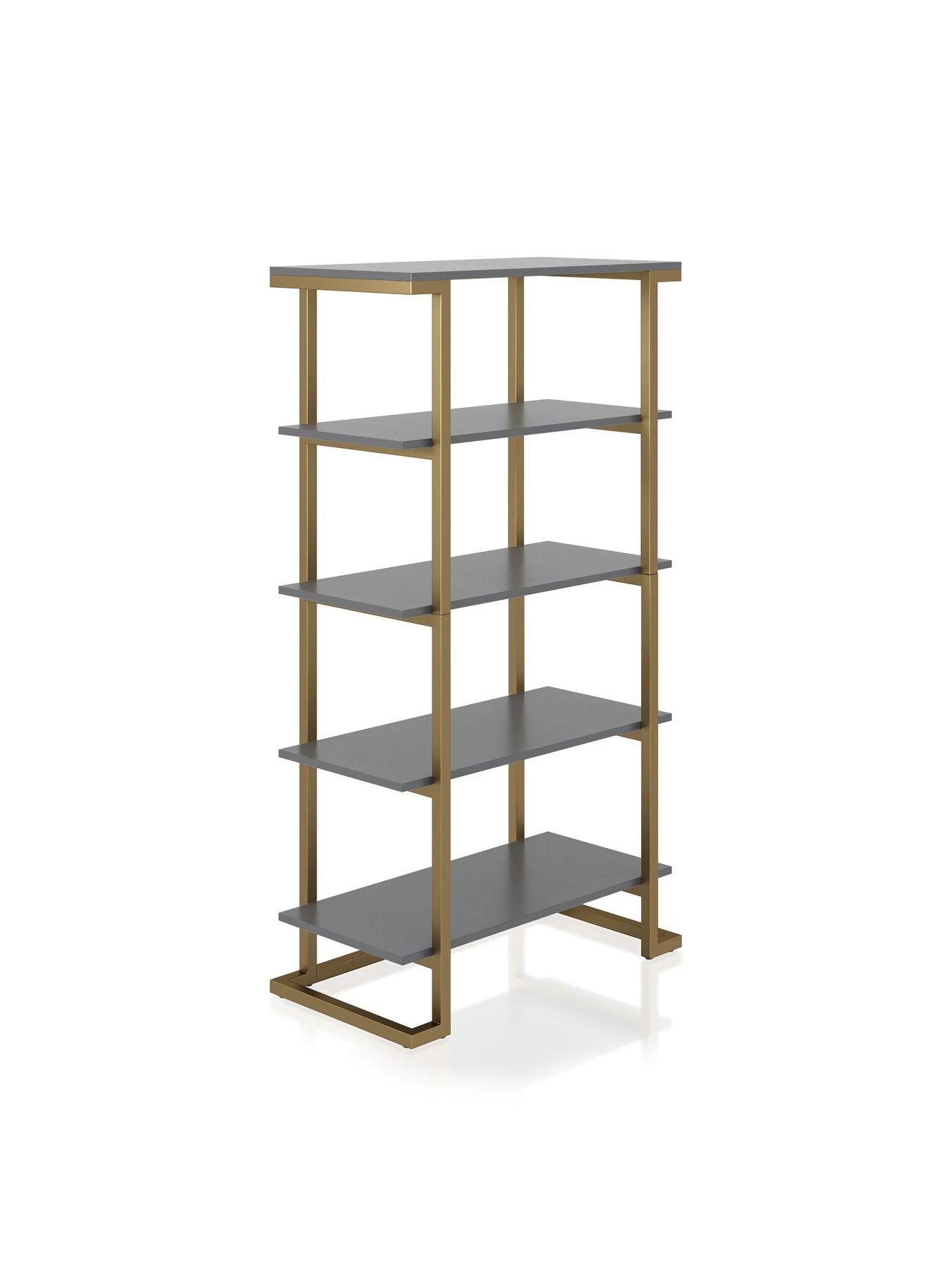 CosmoLiving By Cosmopolitan Camila Bookcase - Grey/Gold 7 CosmoLiving By Cosmopolitan Camila Bookcase - Grey/Gold - Image 5