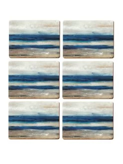 Creative Tops Abstract Ocean View Placemats – Set Of 6
