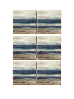 Creative Tops Abstract Ocean View Coasters – Set Of 6