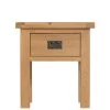 K-Interiors Alana Ready Assembled Solid Wood Lamp Table -Home Comprehensive QMATA SQ1 0000000138 RUSTIC OAK SLf