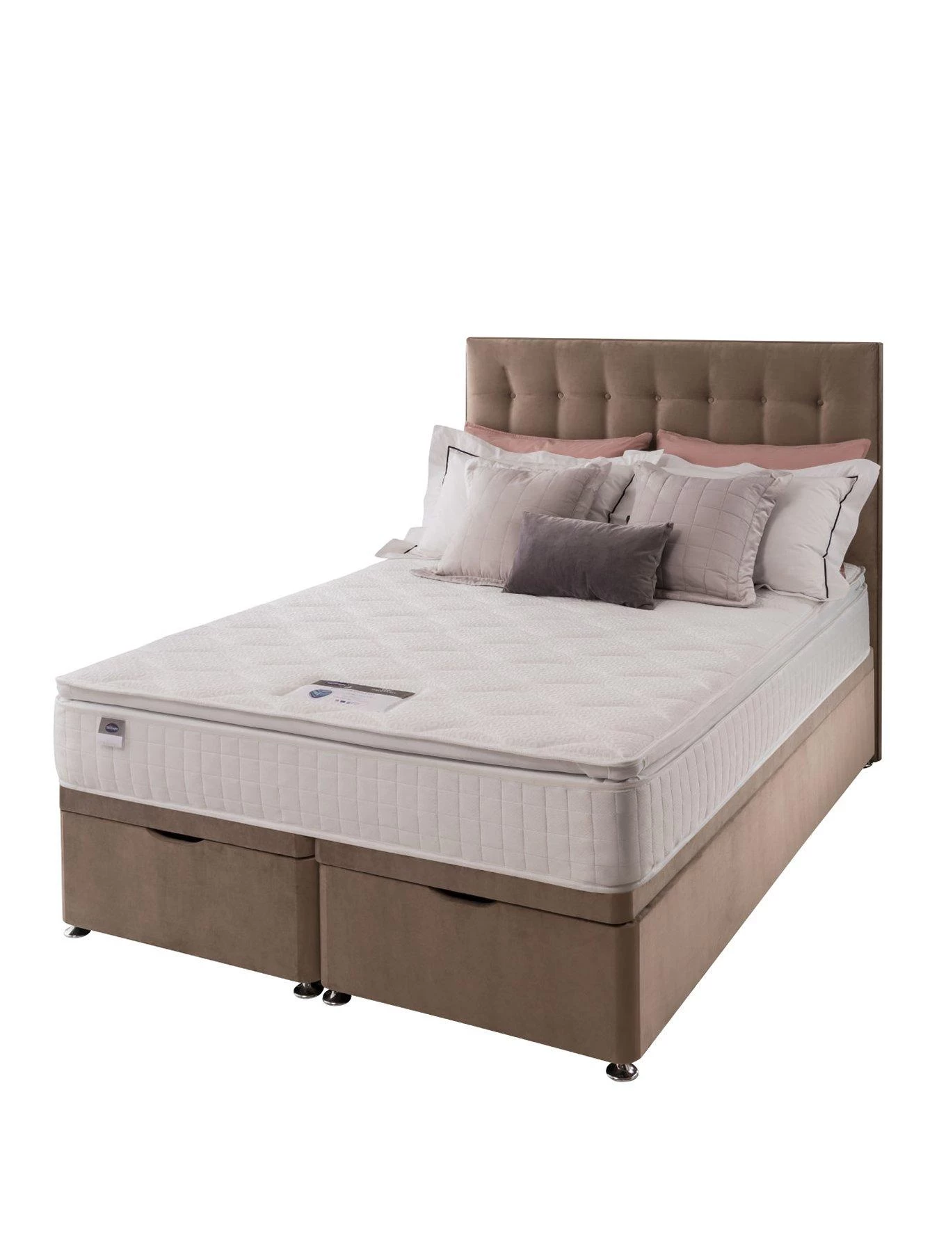 Silentnight Mila Velvet 1000 Pillowtop Ottoman Storage Bed With Headboard 4 Silentnight Mila Velvet 1000 Pillowtop Ottoman Storage Bed With Headboard - Image 2