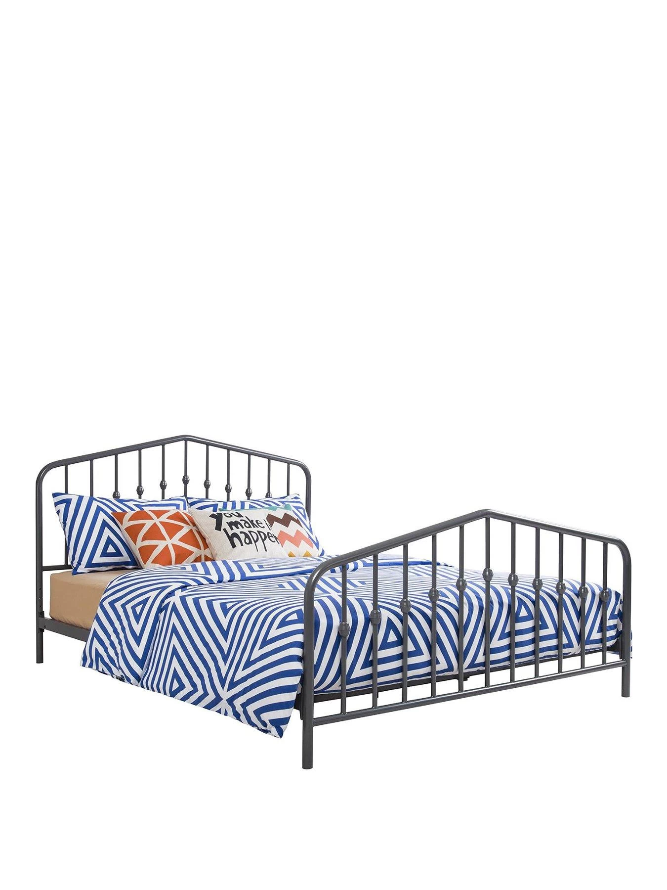 Dorel Home Bushwick Metal Bed Frame - Grey 4 Dorel Home Bushwick Metal Bed Frame - Grey - Image 2