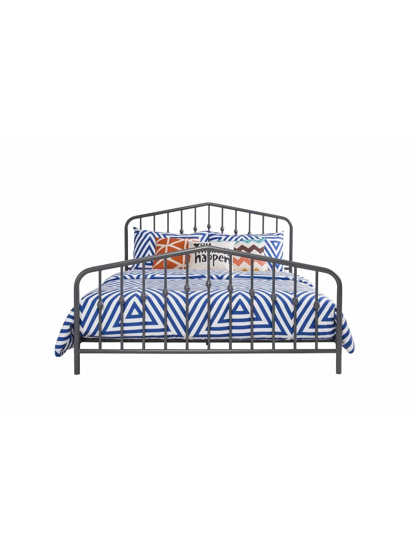 Dorel Home Bushwick Metal Bed Frame - Grey 6 Dorel Home Bushwick Metal Bed Frame - Grey - Image 4
