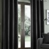 Catherine Lansfield Faux Suede Eyelet Lined Curtains 2 Catherine Lansfield Faux Suede Eyelet Lined Curtains -Home Comprehensive QRNKF SQ1 0000000004 BLACK SLf