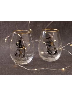 V&A Alice In Wonderland Set Of 2 His & Hers Tumblers -Home Comprehensive QTMQP SQ5 0000000647 CLEAR SLd3