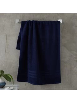 Catherine Lansfield Zero Twist Bath Sheets - Navy 11 Catherine Lansfield Zero Twist Bath Sheets - Navy -Home Comprehensive QTXAL SQ4 0000000048 NAVY SLd2
