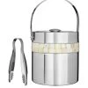 Premier Housewares Mother Of Pearl Ice Bucket -Home Comprehensive QVFN6 SQ1 0000000166 STAINLESS STEEL SLf