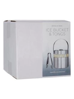 Premier Housewares Mother Of Pearl Ice Bucket -Home Comprehensive QVFN6 SQ4 0000000166 STAINLESS STEEL SLd2
