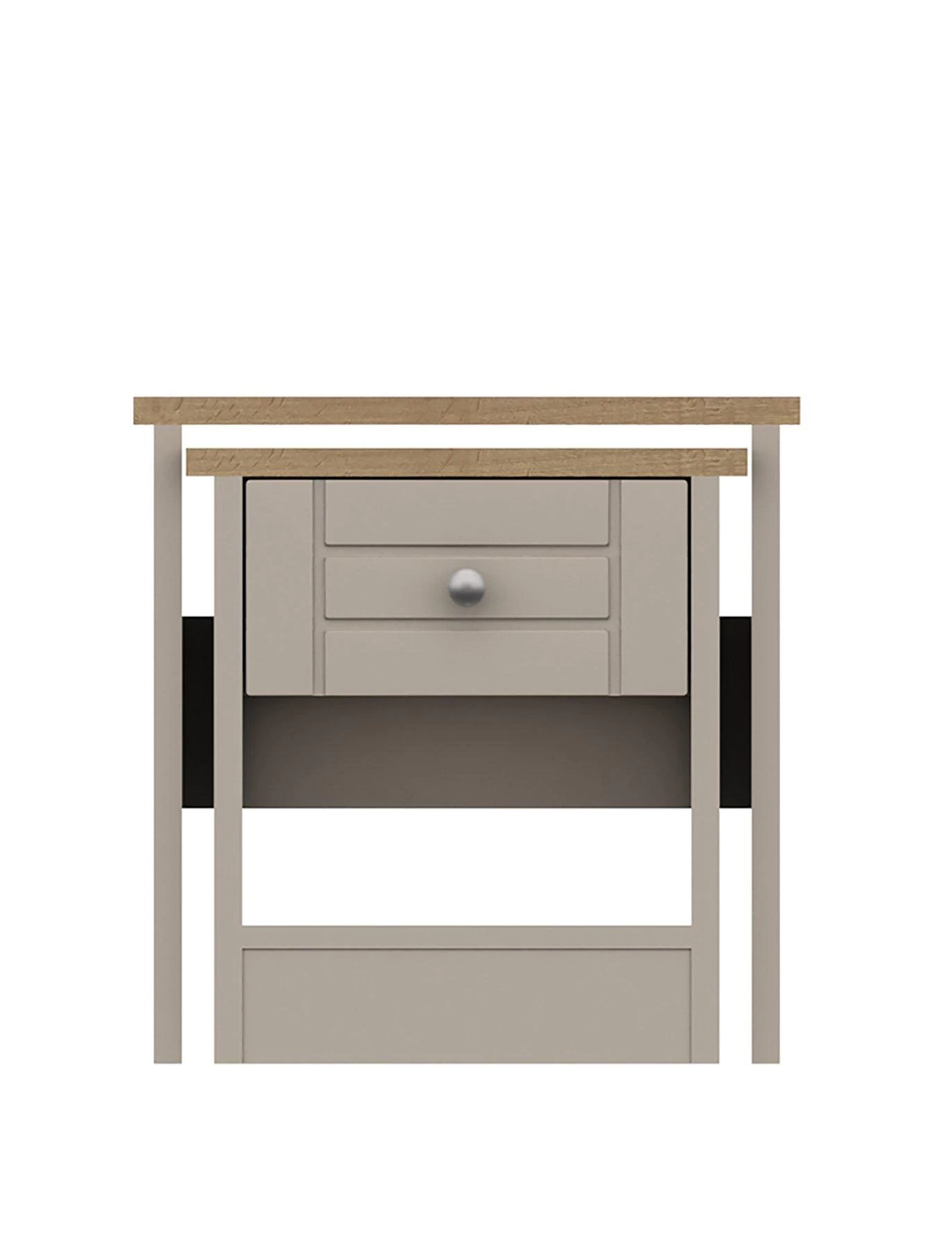 One Call Alderley Ready Assembled Nest Of Tables - Rustic Oak/Taupe 3 One Call Alderley Ready Assembled Nest Of Tables - Rustic Oak/Taupe