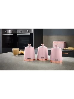 Tower Cavaletto Storage Canisters In Pink – Set Of 3 -Home Comprehensive QYAWH SQ6 0000000063 PINK SLd4