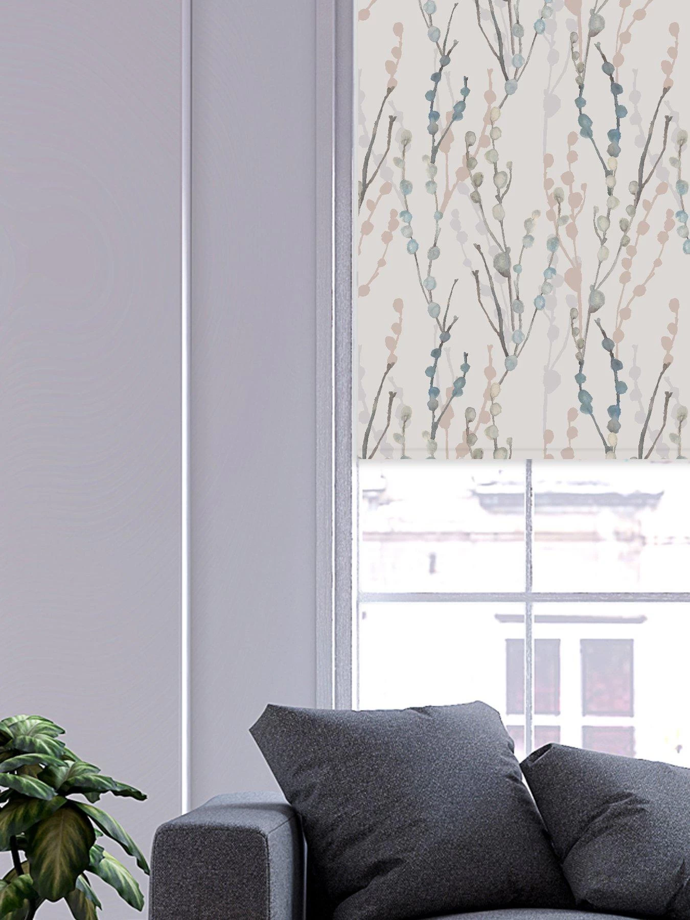 Very Home Painted Willow Blackout Printed Roller Blind 6 Very Home Painted Willow Blackout Printed Roller Blind - Image 4
