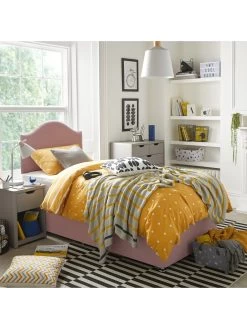 Shire Beds 14 Inch Base Divan With Headboard And Mattress - Pink